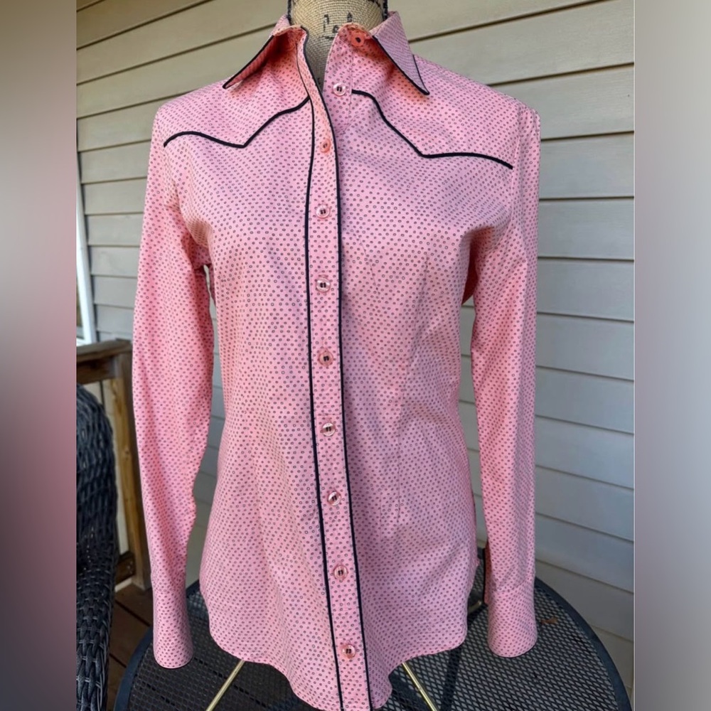 Ladies Small Peach CR Ranchwear Western Shirt